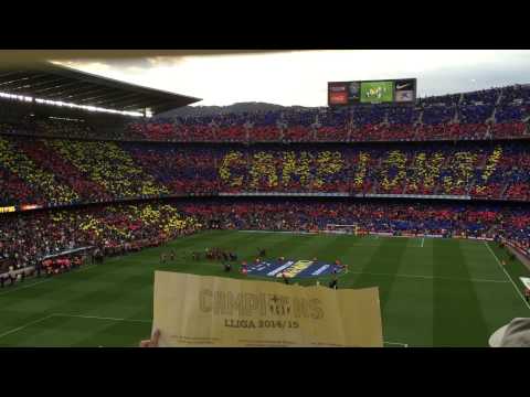 FC Barcelona chants- La Liga champions 2014/15 – campions campions – ole ola