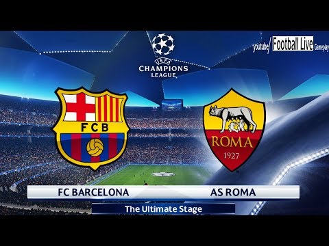 PES 2018 | FC Barcelona vs AS Roma | UEFA Champions League (UCL) | Gameplay PC