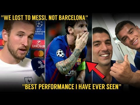 Players Reaction To Messi’s Performance In Tottenham vs Barcelona 2-4 | ft. Coutinho, Kane, Rakitic