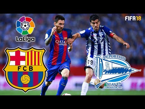 FIFA 18 | Barcelona vs Alavés | La Liga 2017-18 Highlights & Goals | Camp Nou