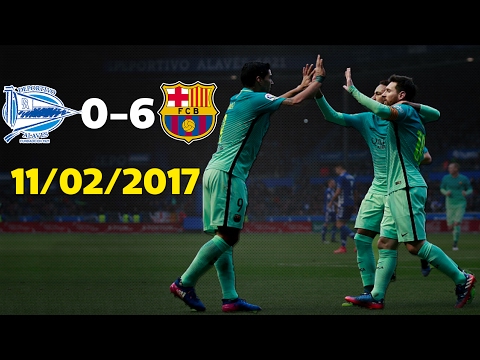 Alaves 0-6 FC Barcelona | Maç Özeti, Tüm Goller | Türkçe Spiker | 11/02/2017 • HD