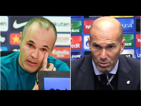 Zinedine Zidane’s reaction to the Andres Iniesta news was a thing of beauty