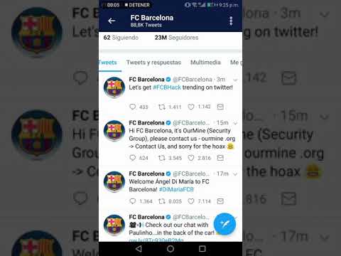 HACKEAN LA CUENTA DE TWITTER DEL FC BARCELONA