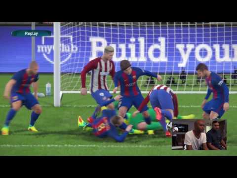 PES 2017 Gameplay –  Barcelona vs Atletico Madrid