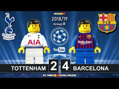 Tottenham vs Barcelona 2-4 • Champions League 2019 (03/10/2018) All Goals Highlights Lego Football