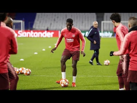 FC Barcelona Training on the OL Stadium | Champions League 2019