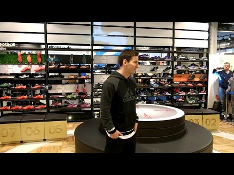 Lionel Messi at the Adidas store opening in Barcelona HD