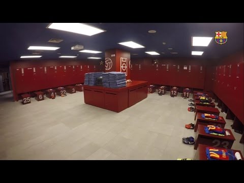 FC Barcelona dressing room before the game against UD Las Palmas