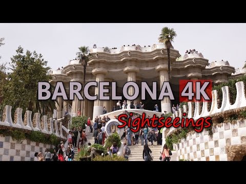 Ultra HD 4K Barcelona Travel Spain Tourism Tourist Attraction Sightseeings UHD Video Stock Footage