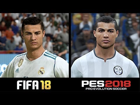 FIFA 18 VS PES 2018 | PLAYER FACES COMPARISON