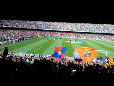 Barcelonas fans chanting …Barca Barca Baaarca !