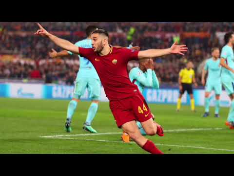 UEFA Champions League: AS Roma/FC Barcelona Italian call of Kostas Manolas quarterfinal winning goal