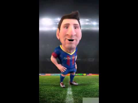 Mini messi with barca's chant