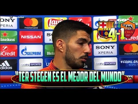 Suarez tras la victoria Barça 4-1 Roma "Suerte? llegamos hasta el área tocando, es merito nuestro"