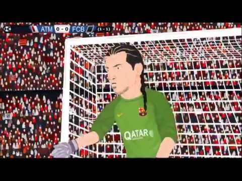 Atlético Madrid 1-0 FC Barcelona Champions League 10/4/14 Parodia