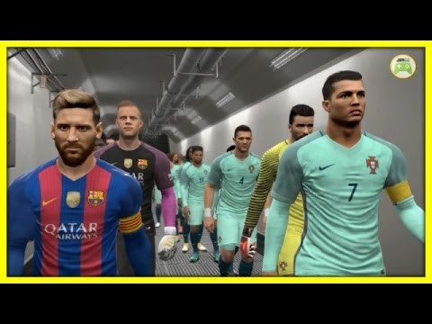 PORTUGAL VS BARCELONA FULL MATCH | PES 2017 Gameplay PC