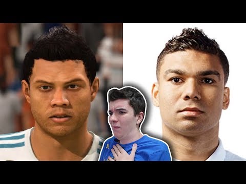 AS PIORES FACES DE JOGADORES FAMOSOS NO FIFA 18!!