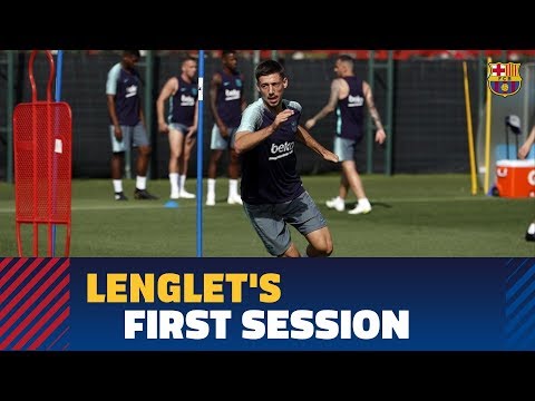 Clément Lenglet trains for first time with FC Barcelona