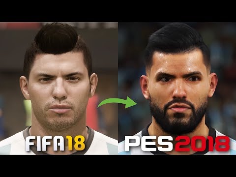FIFA 18 Vs. PES 2018 | Famous Player Faces in Gameplay Comparison