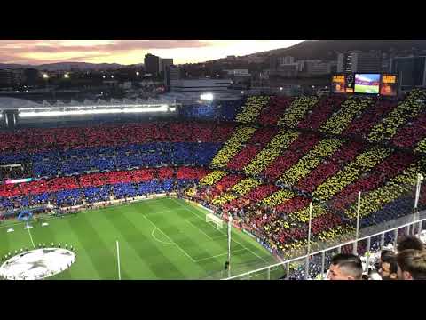 Barcelona Anthem & Allez, Allez, Allez from Liverpool Fans Before Champions League Semi at Camp Nou