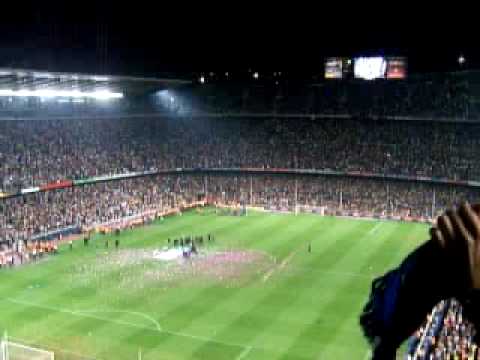 We are the champions Barcelona Camp Nou Campeon Fiesta