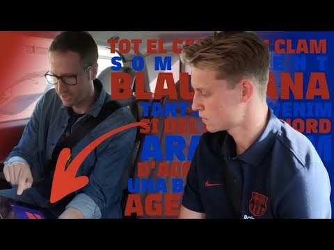 DE JONG LEARNS BARÇA ANTHEM!!!