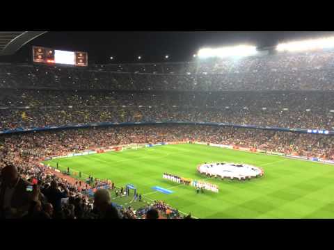 UEFA Champions League Anthem at Camp Nou, Barca – Ajax 3:1
