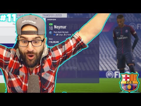 HOLY SH*T NEYMAR SIGNS FOR BARCELONA!!  – FIFA 18 CAREER MODE #11