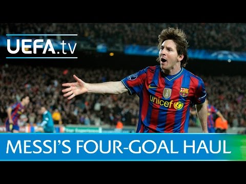 Messi scores four goals – Barcelona v Arsenal in 2010