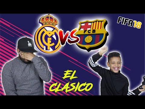 REAL MADRID VS BARCELONA!! EL CLASICO!! DESTROYED MY DAD ON FIFA 18!!