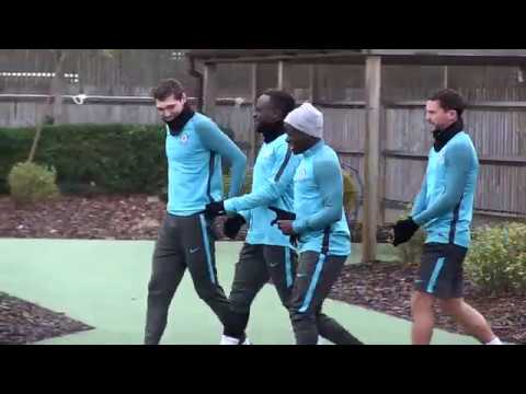 Chelsea train ahead of Barcelona