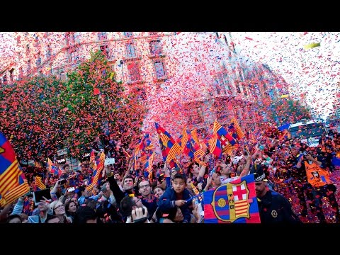 FC Barcelona – Rua i festa dels campions 2015