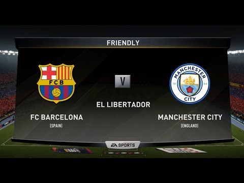 FIFA 18 FC BARCELONA V MANCHESTER CITY XBOX ONE S PS4 PC FULL FOOTBALL MATCH GAMEPLAY