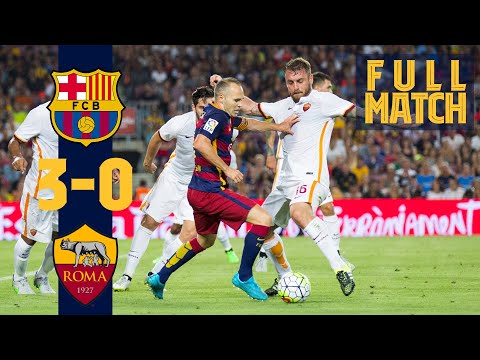 FULL MATCH: Barça 3 – 0 AS Roma (2015) Treble winners return to action!