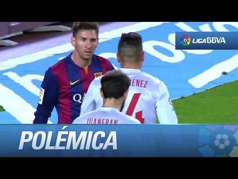 Polémica: patada de Messi a Moyá